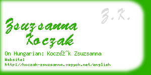 zsuzsanna koczak business card